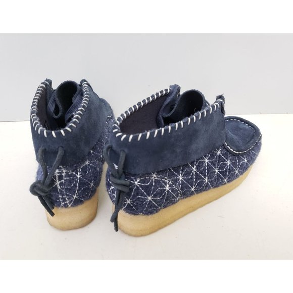 Clarks Originals Wallabee Shashi Boots Navy Size 6 36 - Picture 2 of 5